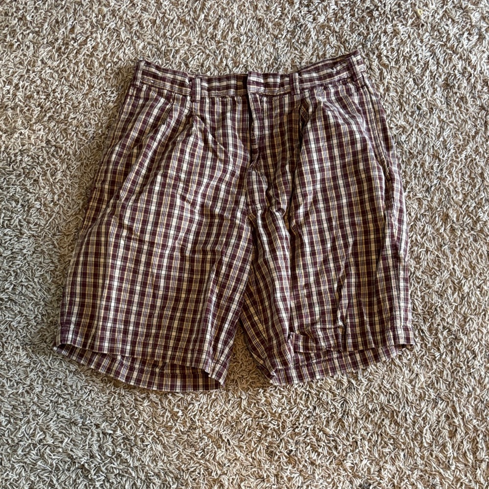 Cherokee Men's Checkered Shorts - Brown and White